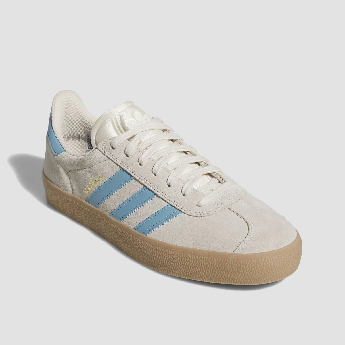 adidas Gazelle ADV Shoes - Wonder White/Preloved Blue/Gum4 - Image 2