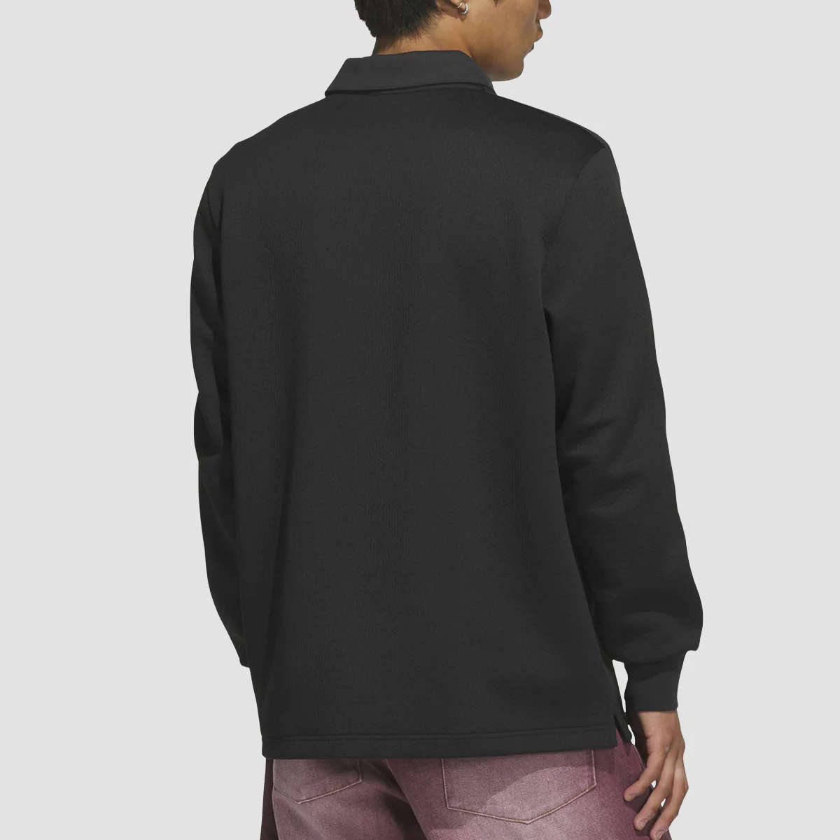 adidas Skateboarding X Tyshawn Rugby Longsleeve Polo Shirt Black - Image 2