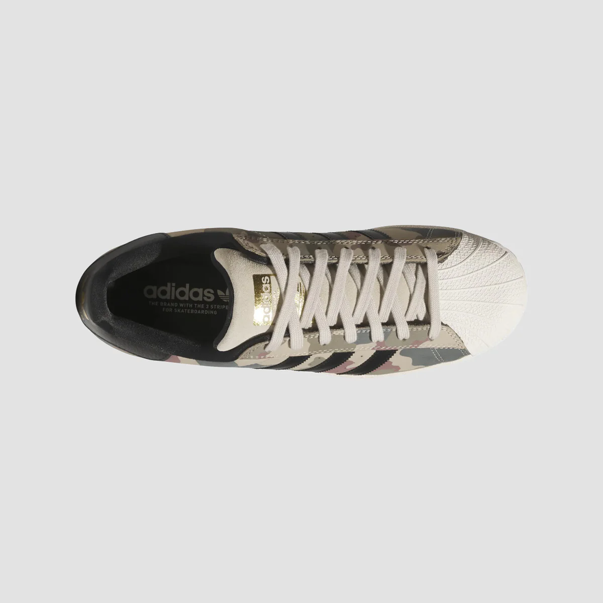 adidas Superstar Adv Shoes - Khaki Three/Core Black/Chalk White - Image 2