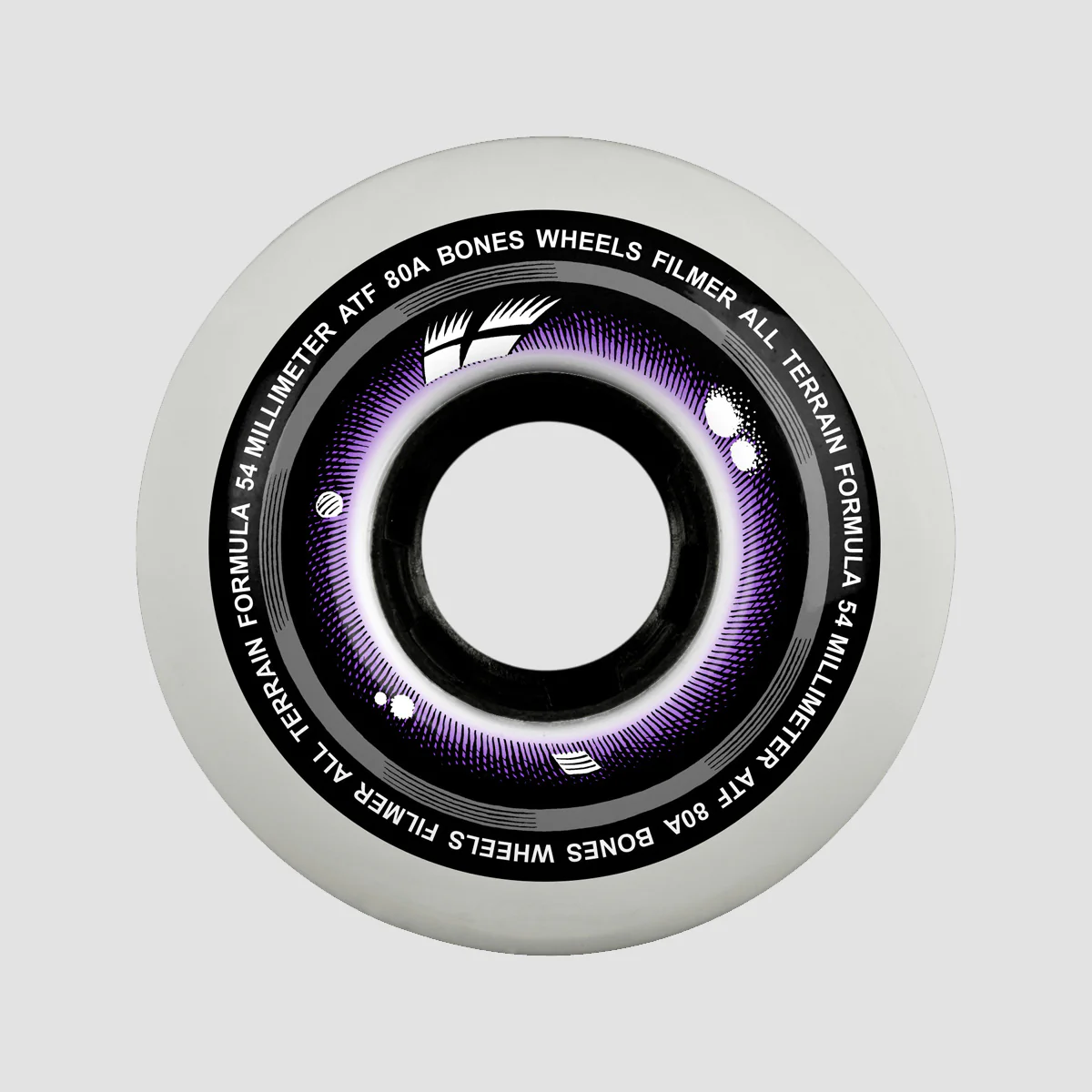 Bones Filmers 80A ATF Skateboard Wheels White 54mm