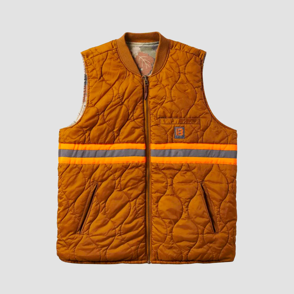 Brixton Builders Abraham Reversible Vest Leaf Camo/Golden Brown - Image 2