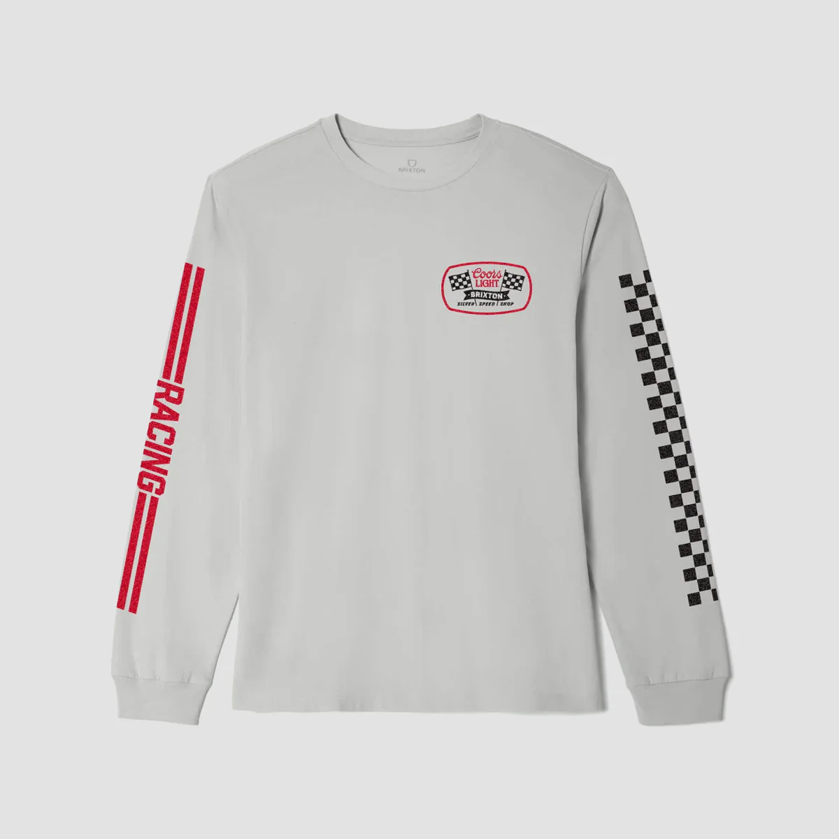 Brixton Coors Light Pit Stop Longsleeve T-Shirt Silver - Image 2