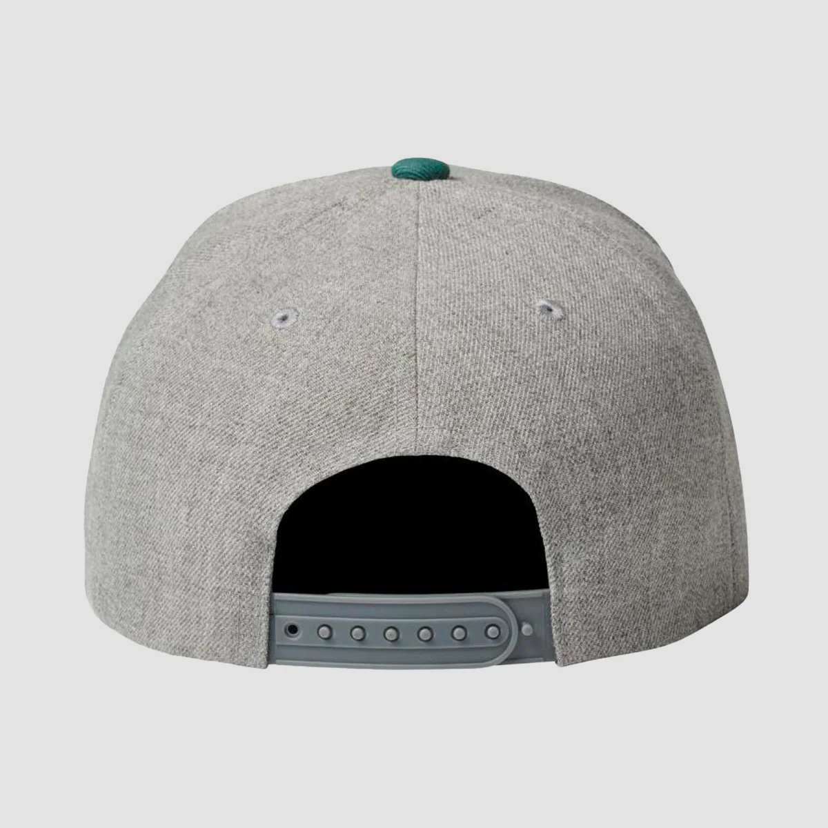 Brixton Crest C MP Snapback Cap Dark Heather Grey/Dark Green - Image 2