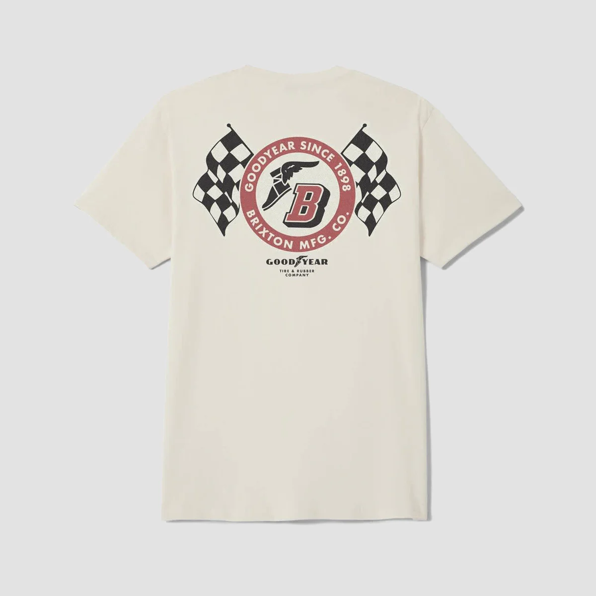 Brixton Goodyear Speedway T-Shirt Cream