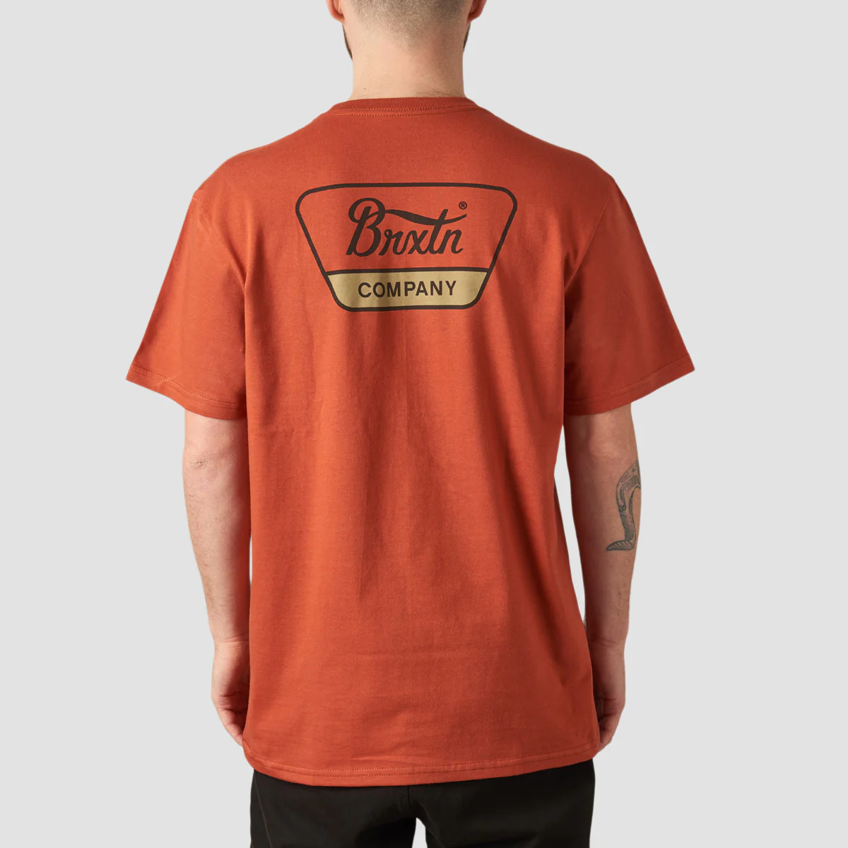 Brixton Linwood T-Shirt Terracotta/Washed Black/Sand - Image 2