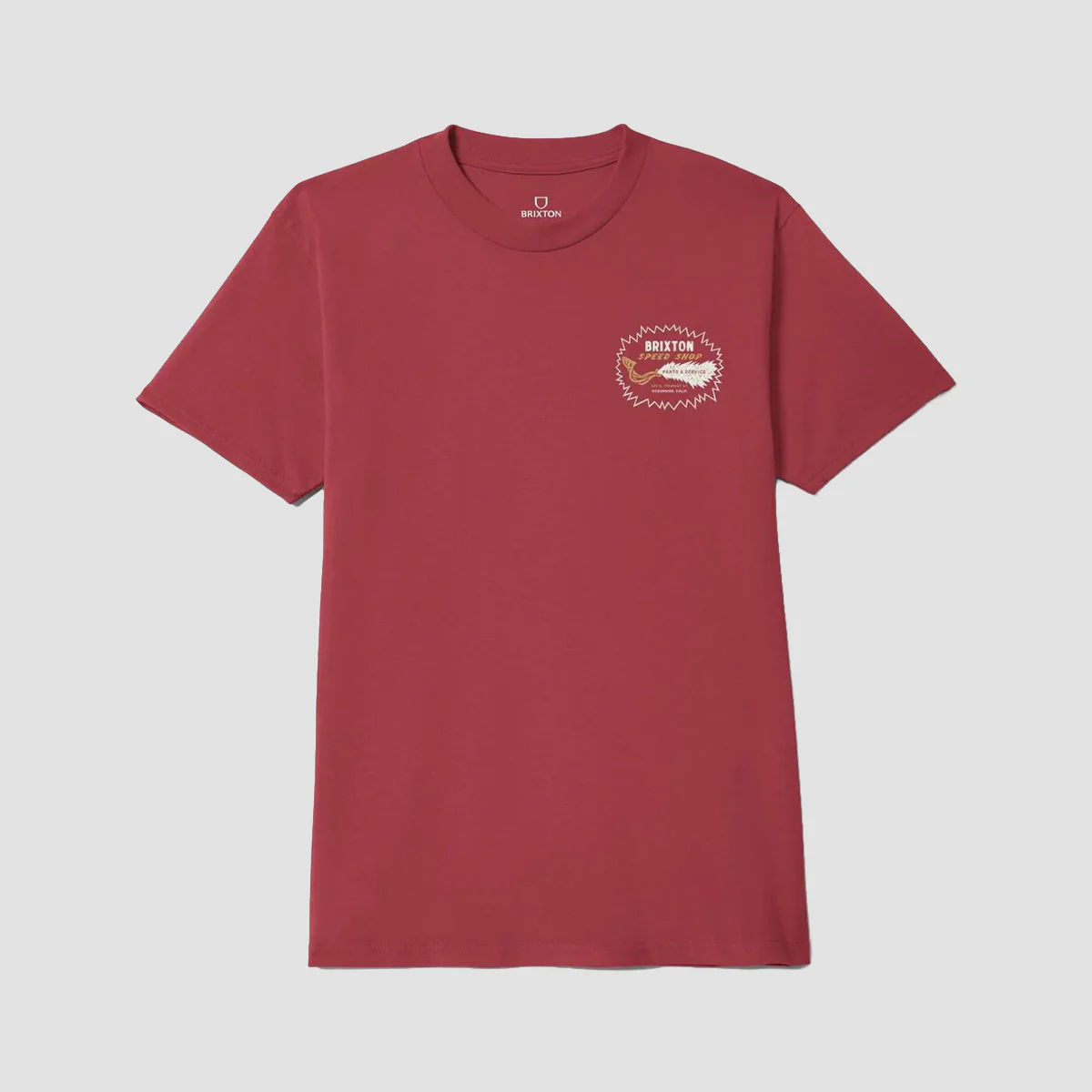 Brixton Mavis T-Shirt Robust Red Worn Wash - Image 2