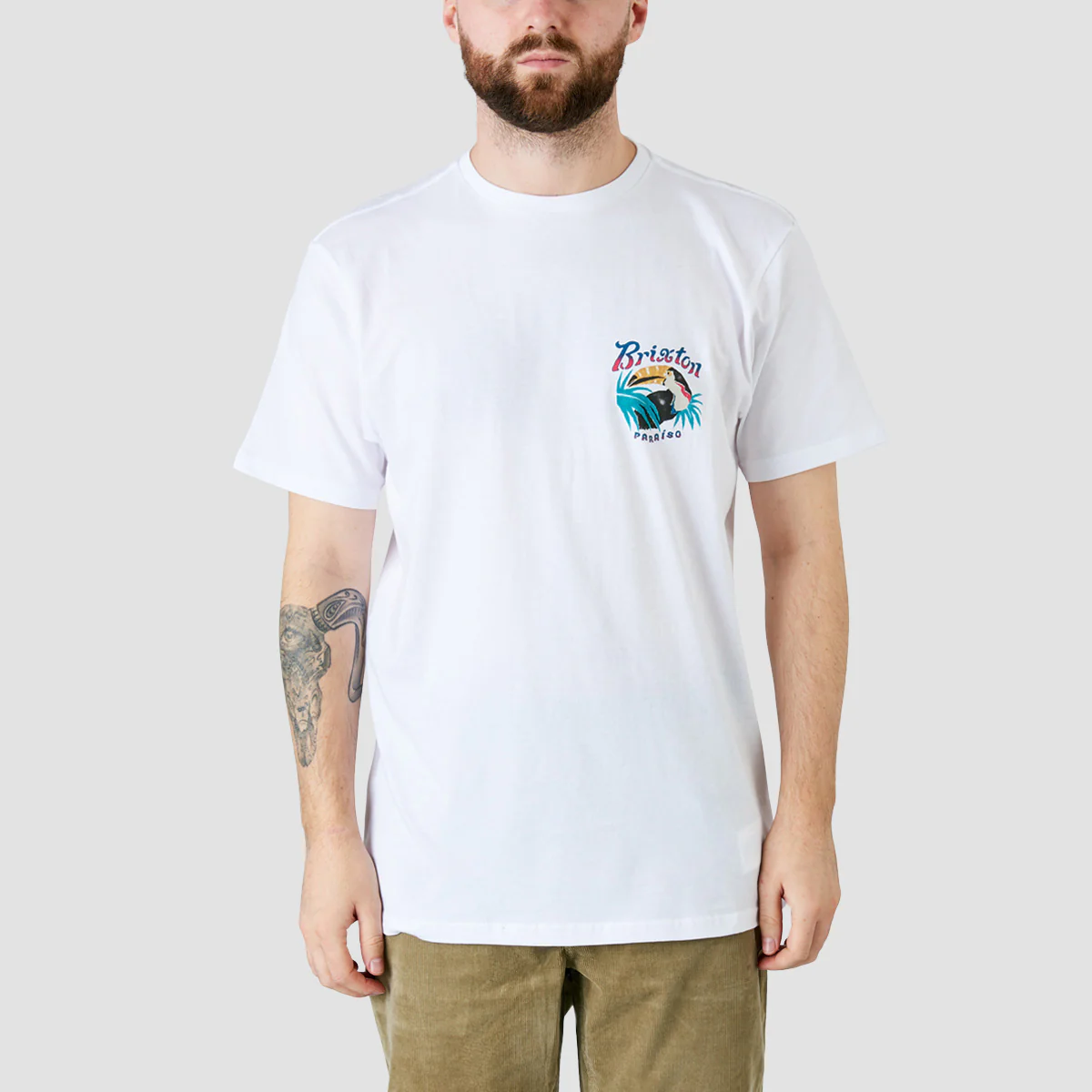 Brixton Paraiso Tailored T-Shirt White - Image 2