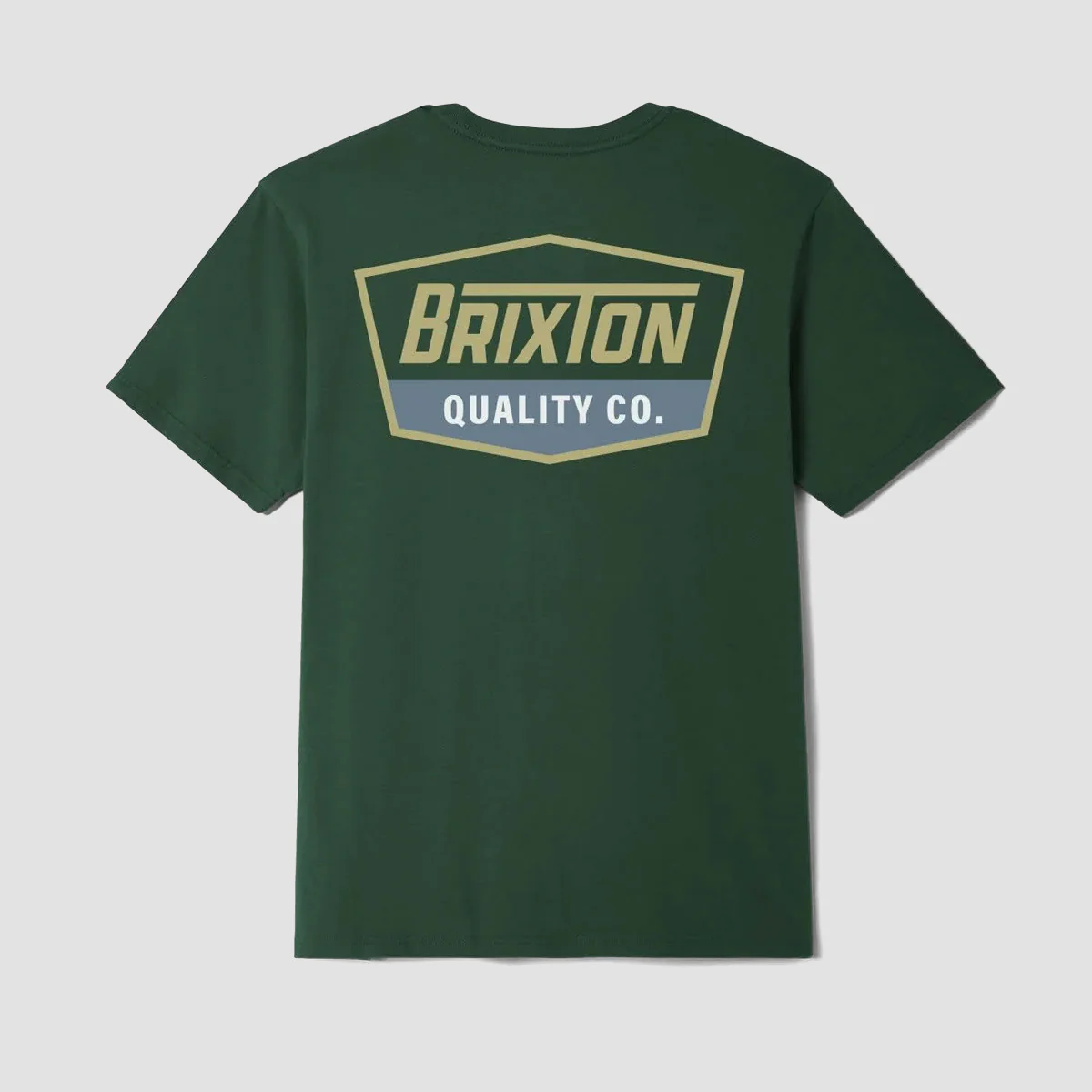 Brixton Regal T-Shirt Forest Green/Curry/Grey Blue - Image 2