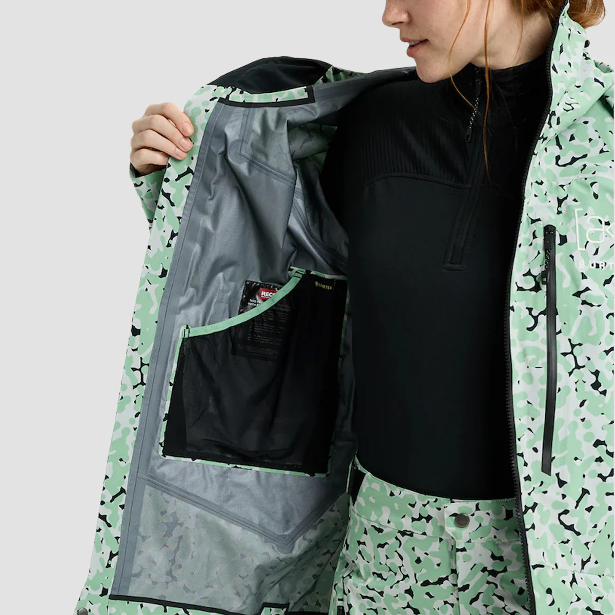 Burton [ak] Tuvak GORE-TEX C-Knit 3L Snow Jacket Sage Dot Camo - Womens - Image 3