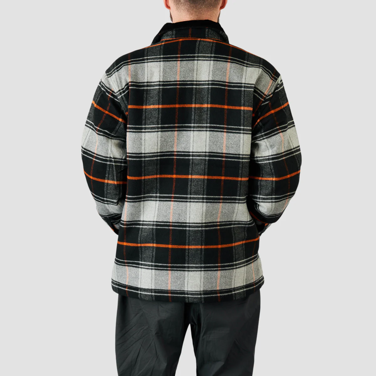 Carhartt WIP Baris Check Shirt Jacket Grey Heather/Black - Image 3