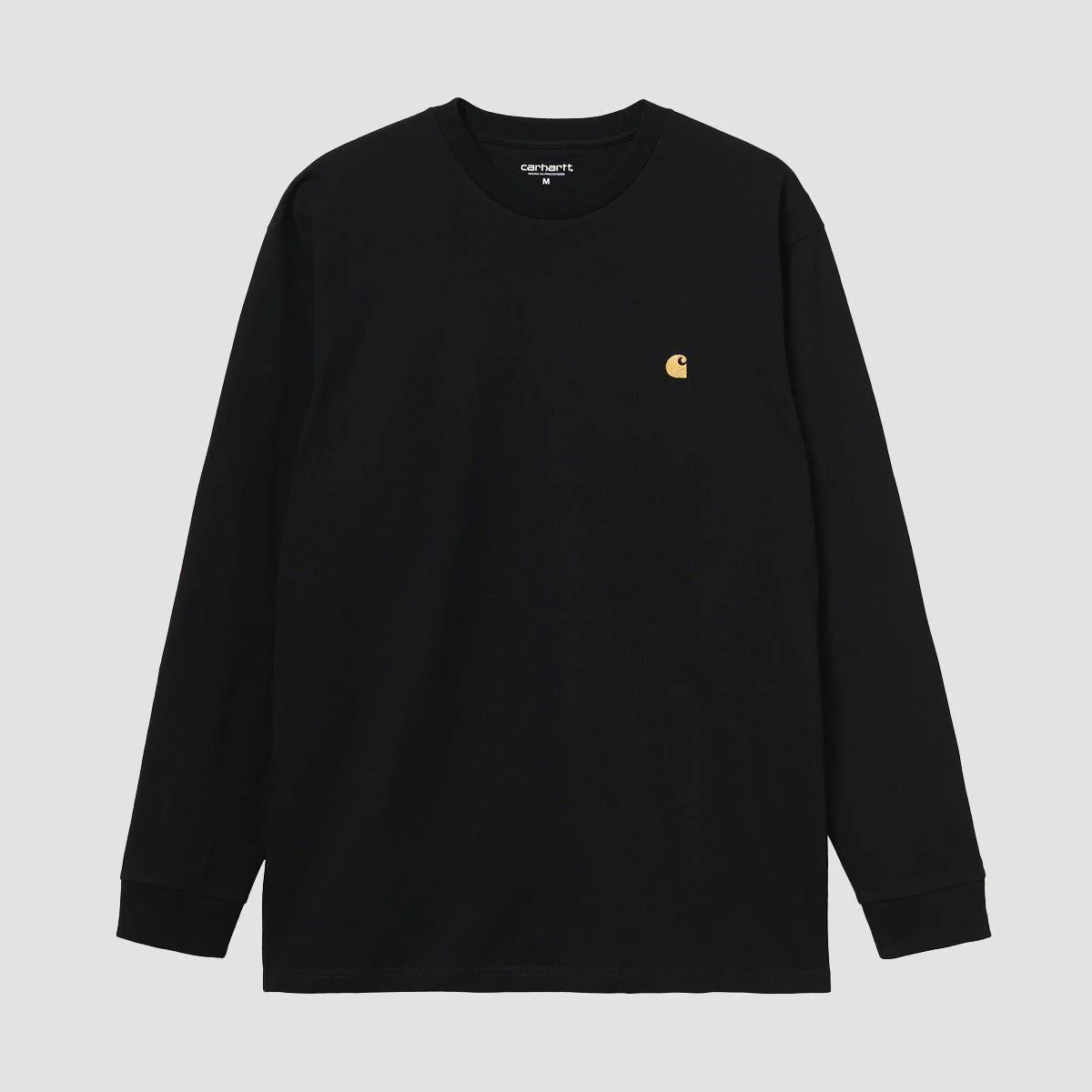 Carhartt WIP Chase Longsleeve T-Shirt Black/Gold - Image 2
