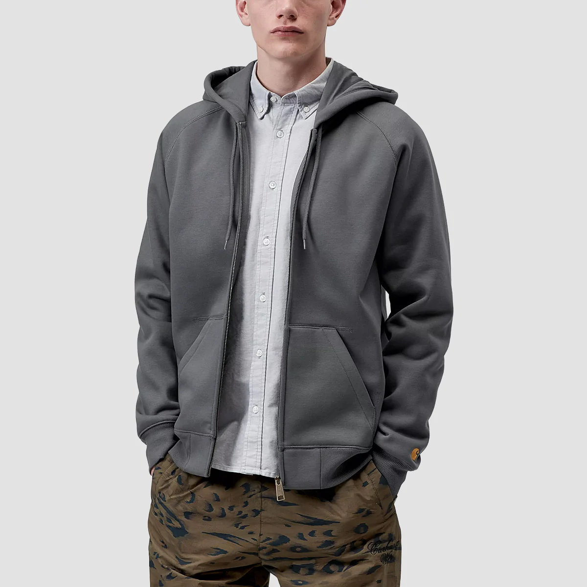 Carhartt WIP Chase Zip Hoodie Styx/Gold - Image 3