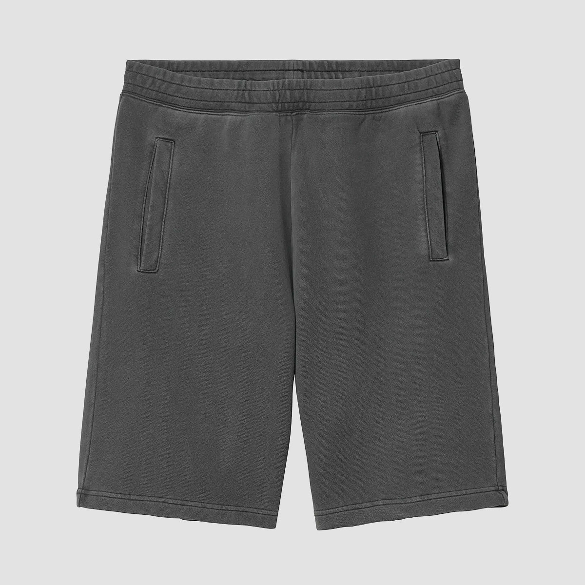 Carhartt WIP Nelson Sweat Shorts Black Garment Dyed - Image 2