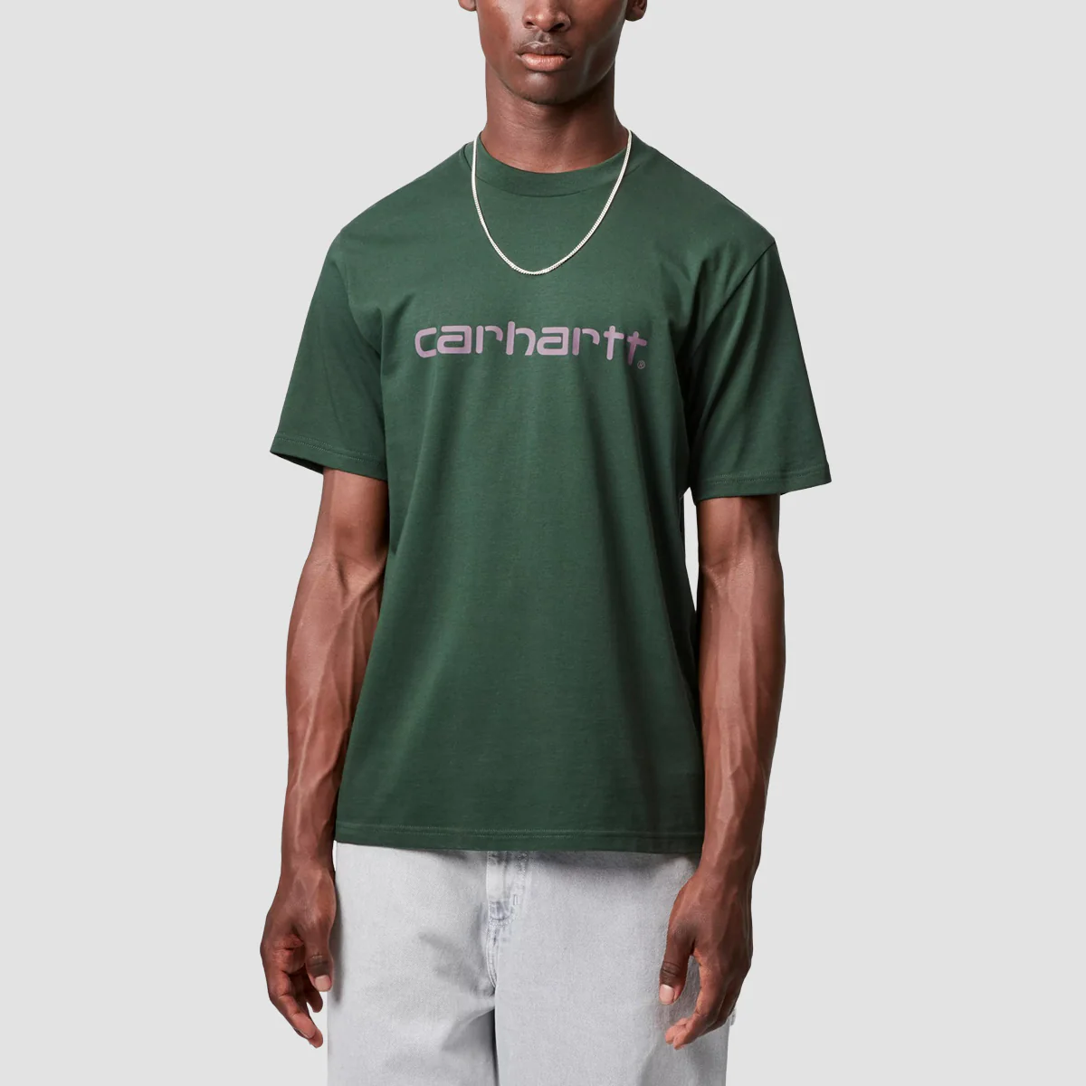 Carhartt WIP Script T-Shirt Sycamore Tree/Phlox
