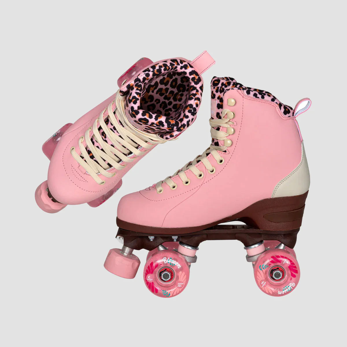 Chaya Miyu Pink Leopard Quad Skates Pink - Image 2