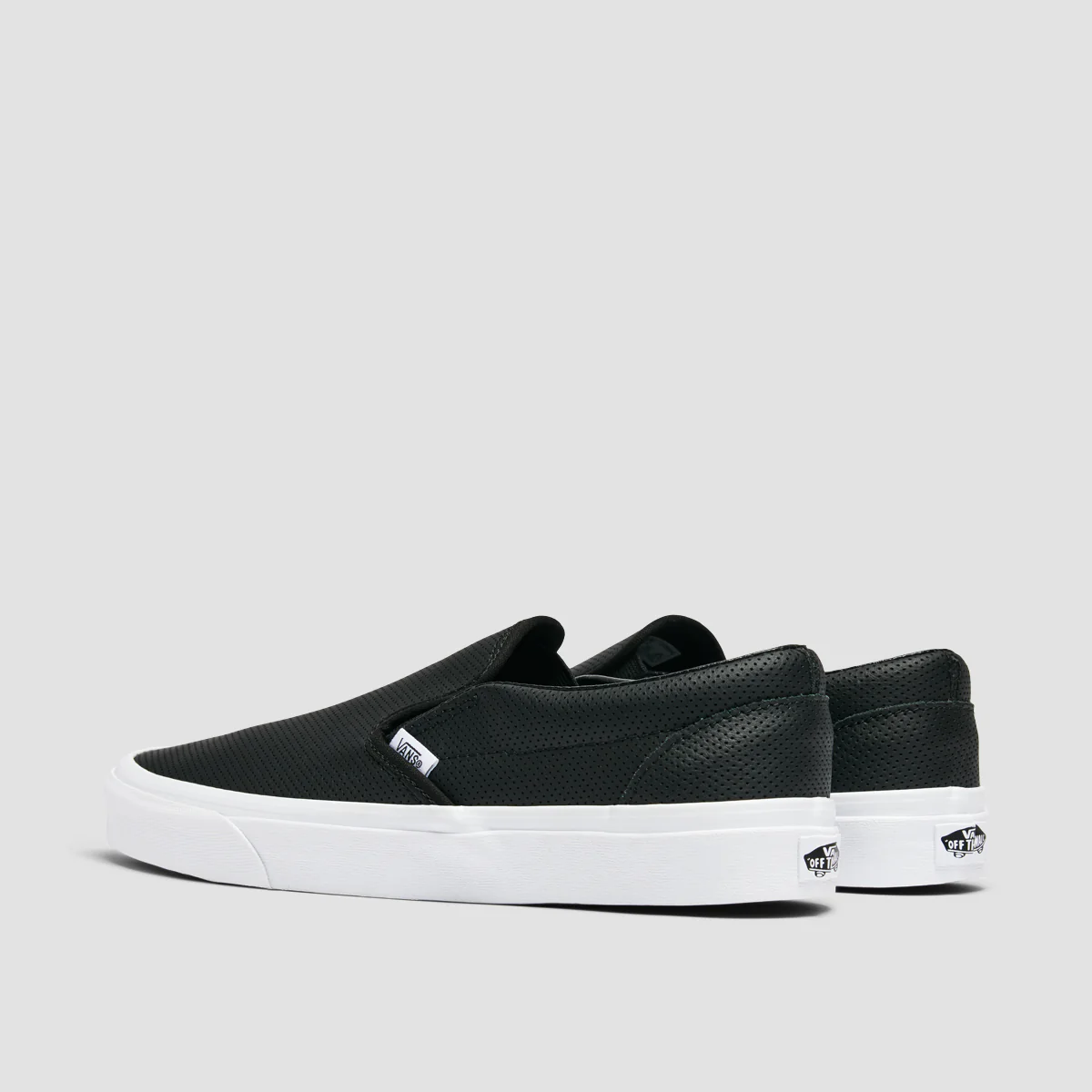 Vans Classic Slip-On Shoes - Perf Leather Black - Image 3