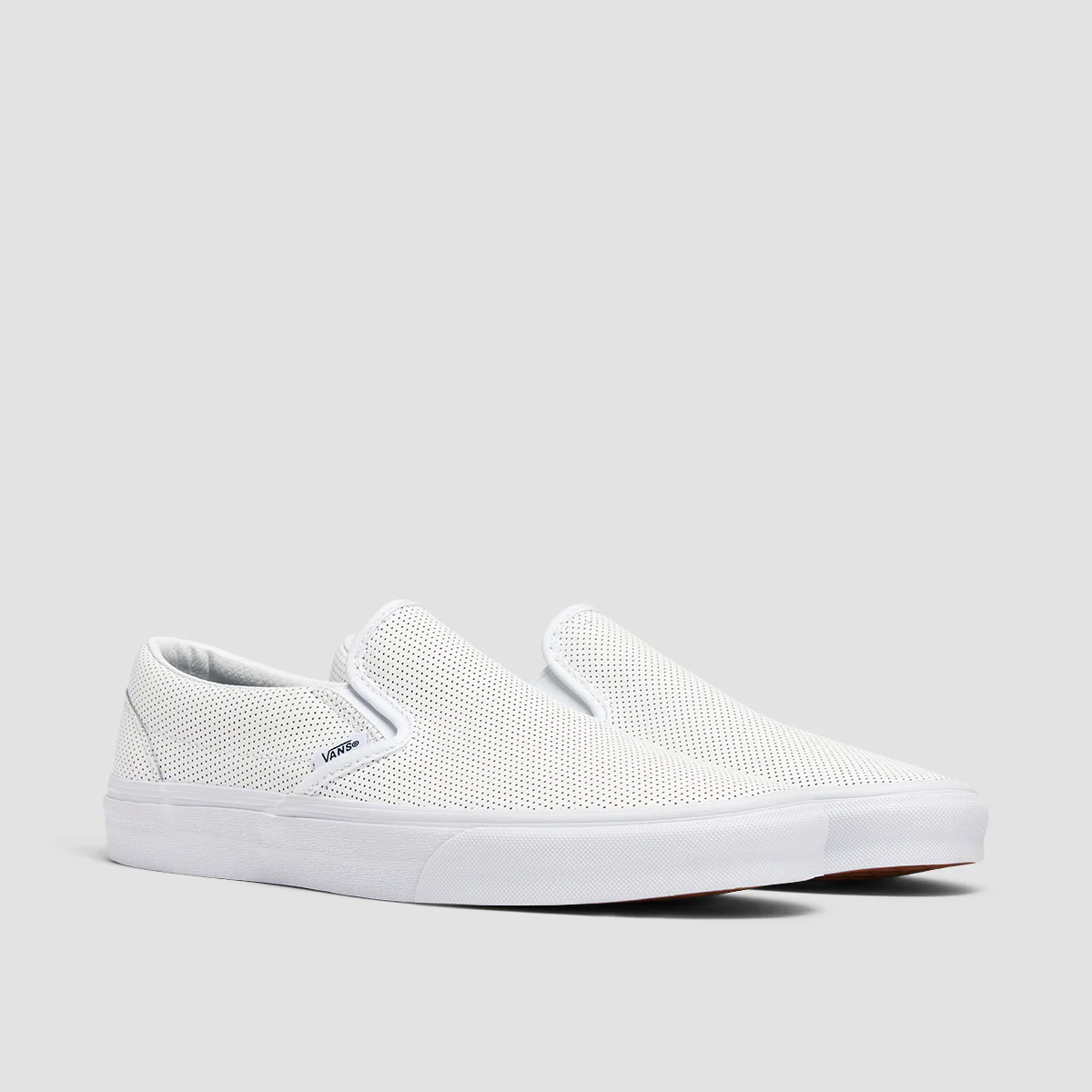 Vans Classic Slip-On Shoes - Perf Leather White - Image 2