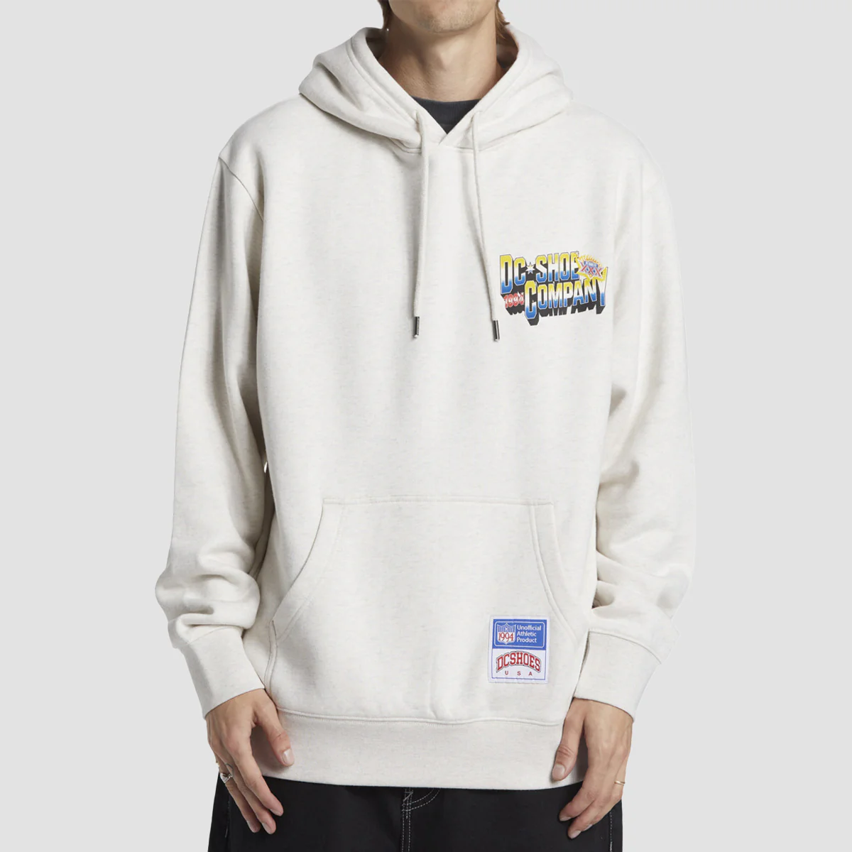 DC 94 Take Over Pullover Hoodie Snow Heather - Image 2