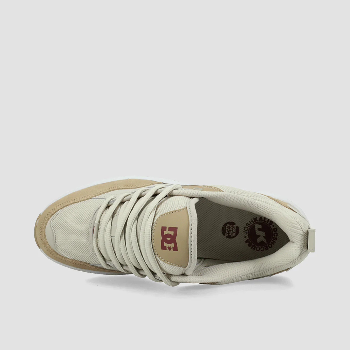 DC Ascend Shoes - Taupe/Silver/Red - Image 2