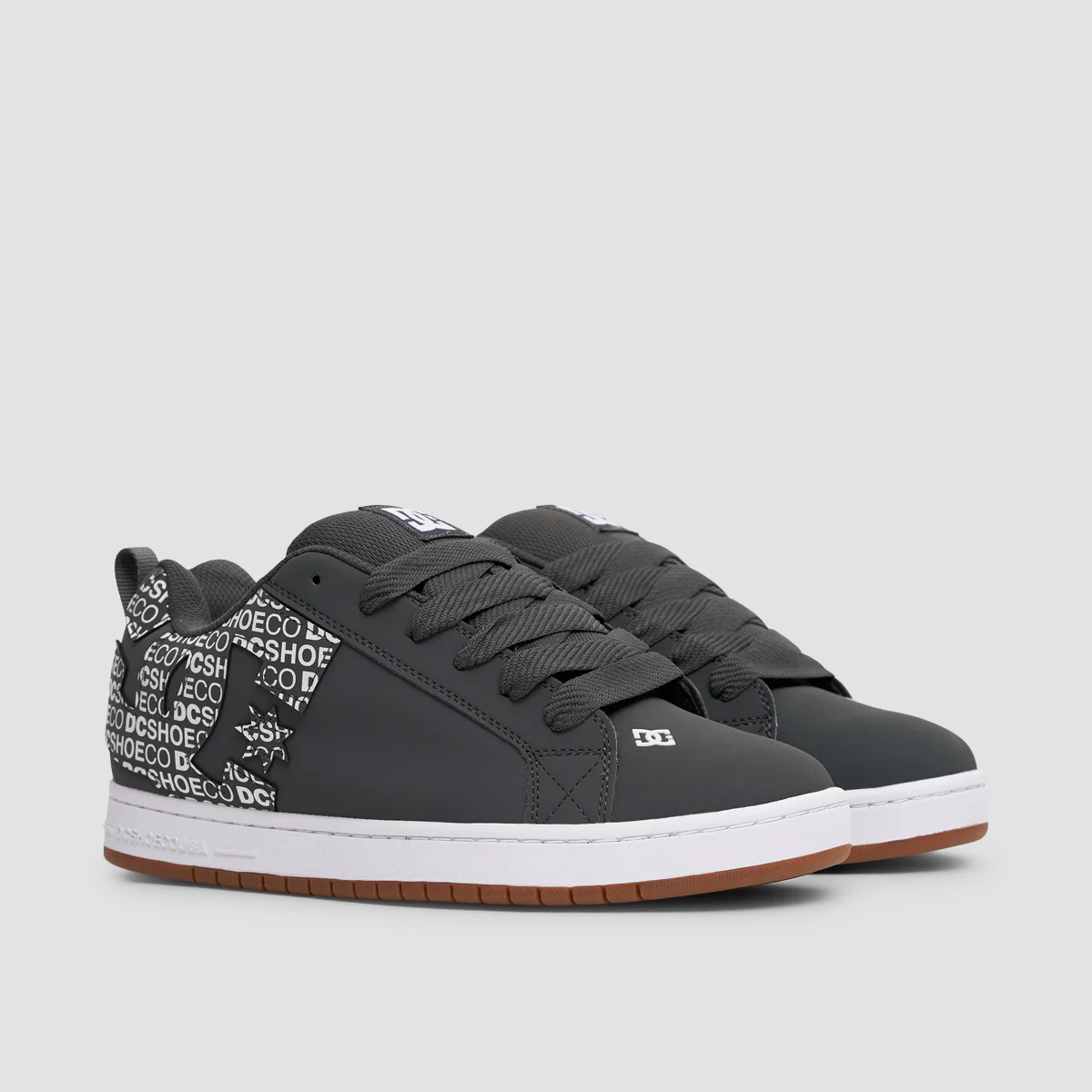DC Court Graffik Shoes - Dark Grey/White - Image 2