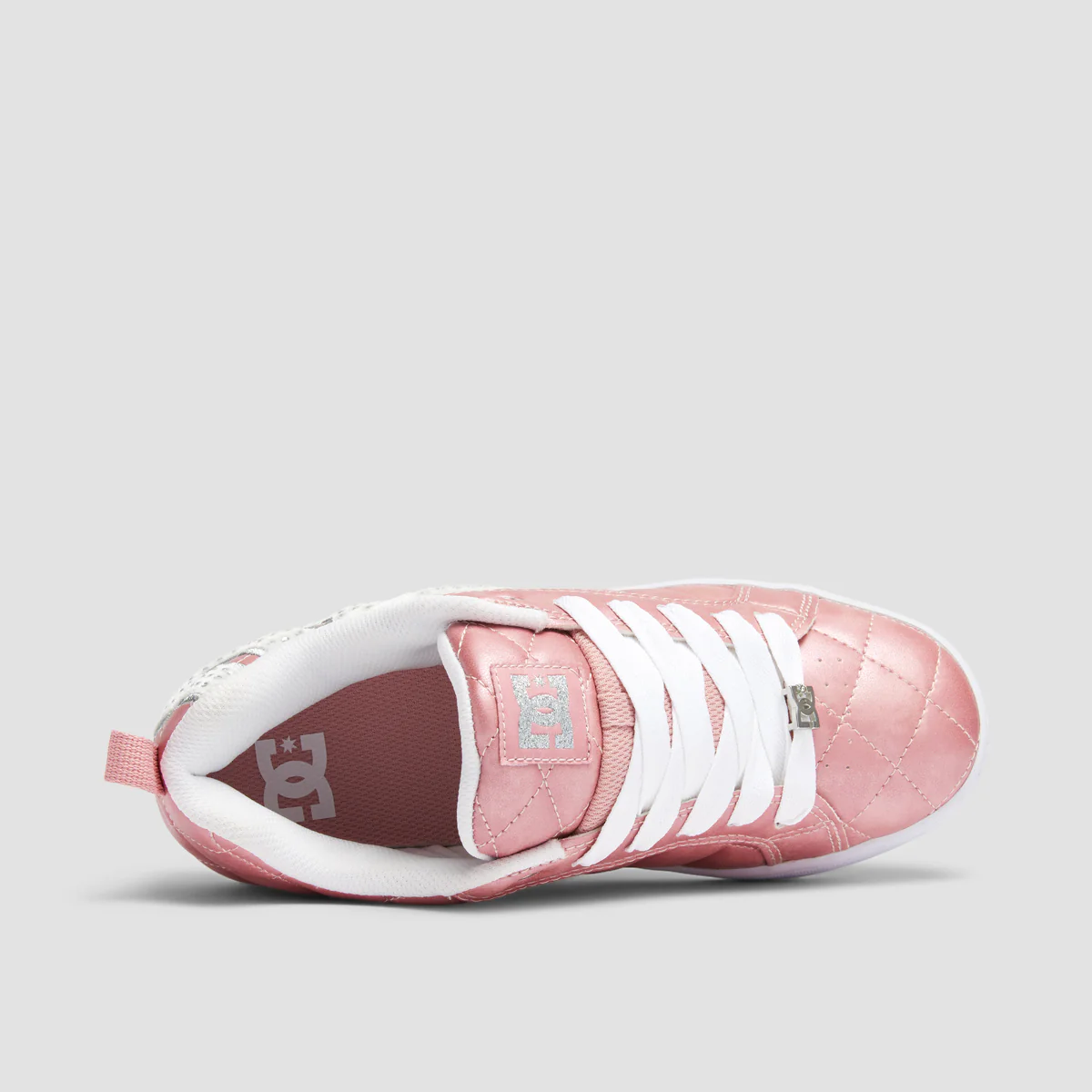 DC Court Graffik SE Shoes - Pink With Silver - Womens - Image 4