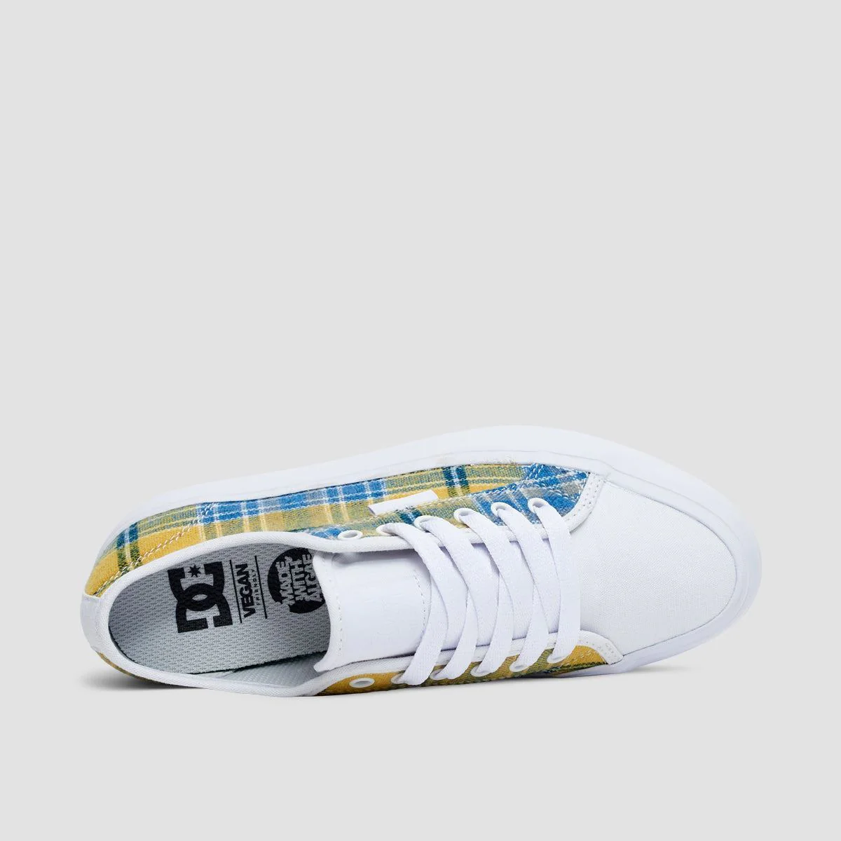 DC Manual Platform Shoes - White/Plaid - Womens - Image 4