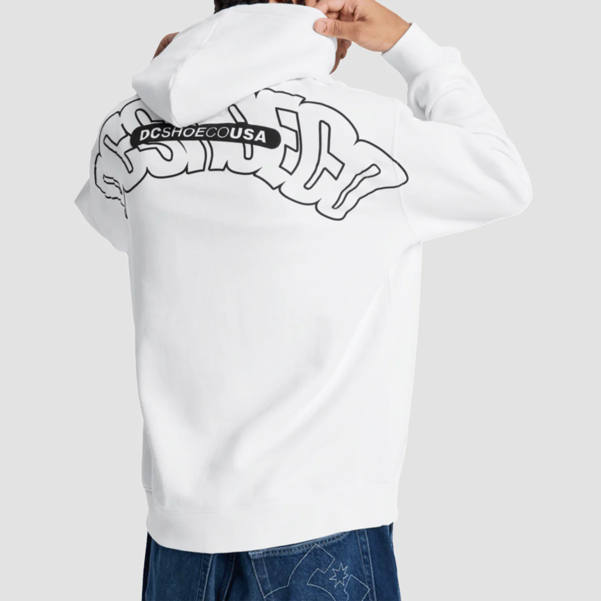 DC Omega Pullover Hoodie Bright White - Image 2