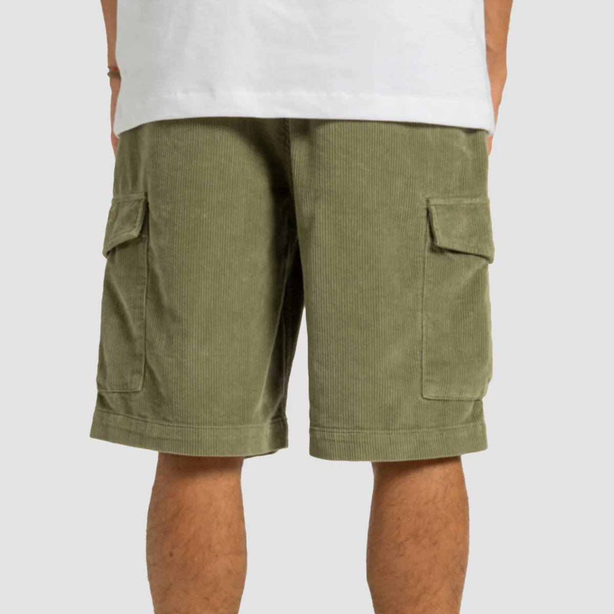 DC Pipeline Corduroy Cargo Shorts Deep Lichen Green - Image 2