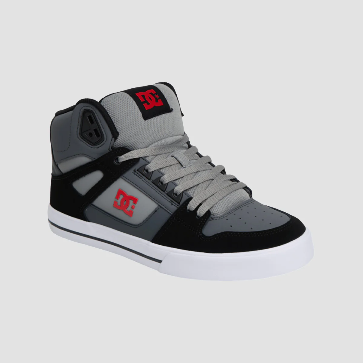 DC Pure High-Top WC Shoes - Black/Grey/Red - Image 2