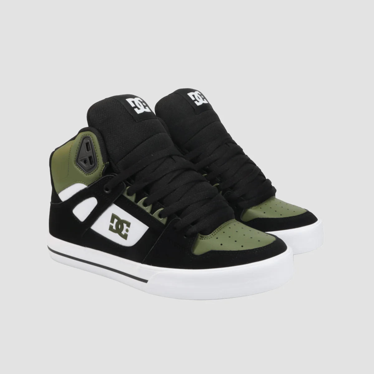 DC Pure High-Top WC Shoes - Black/Olive/White - Image 2