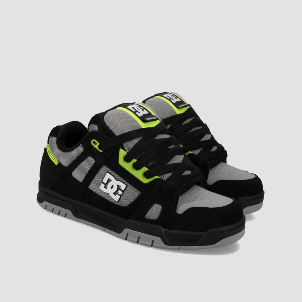DC Stag Shoes - Black/Grey/Lime - Image 2