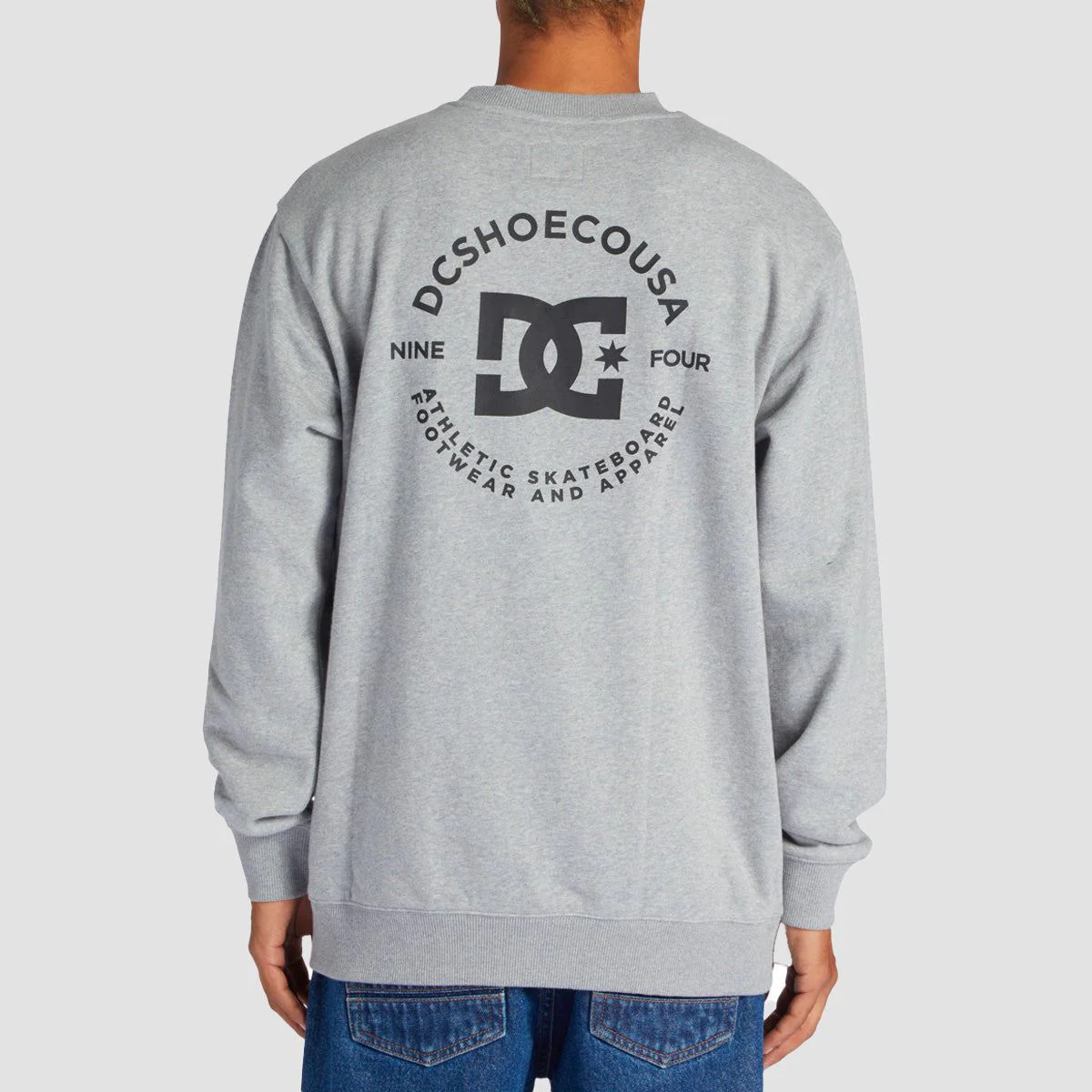 DC Star Pilot FB Crew Sweat Heather Grey - Image 2