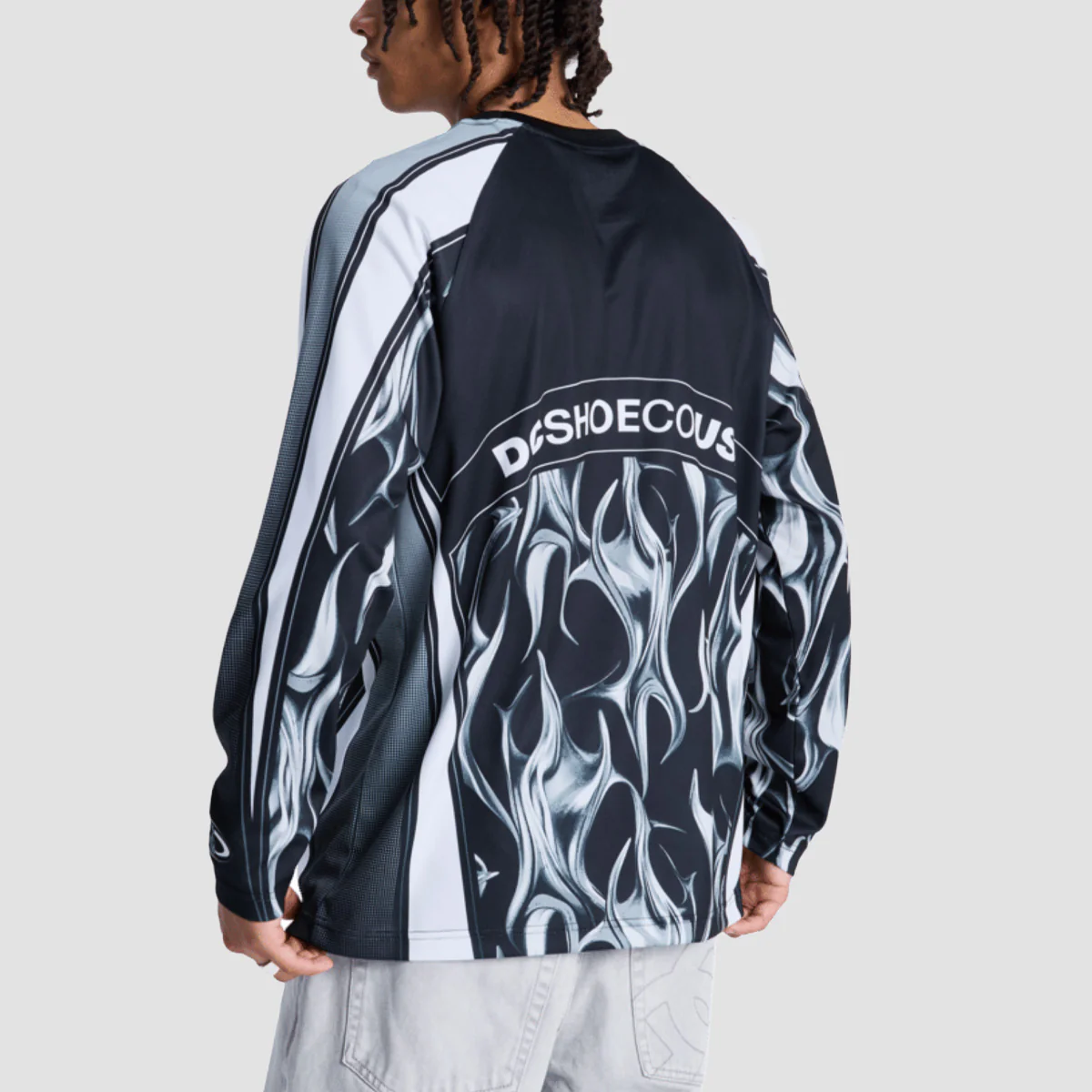 DC Sylem 2 Moto Jersey Longsleeve T-Shirt Black - Image 2