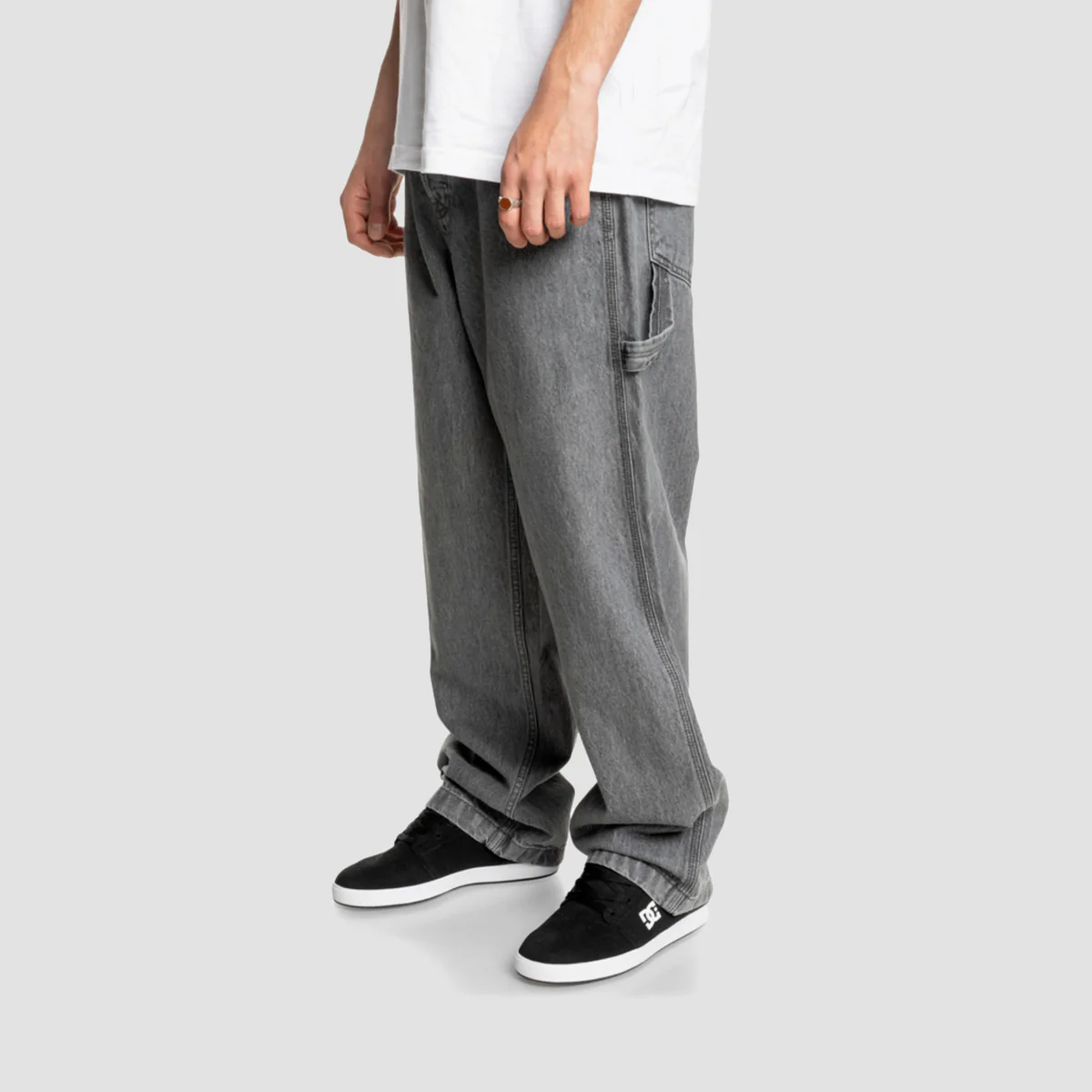 DC Worker Carpenter Baggy Fit Jeans Medium Grey - Image 2