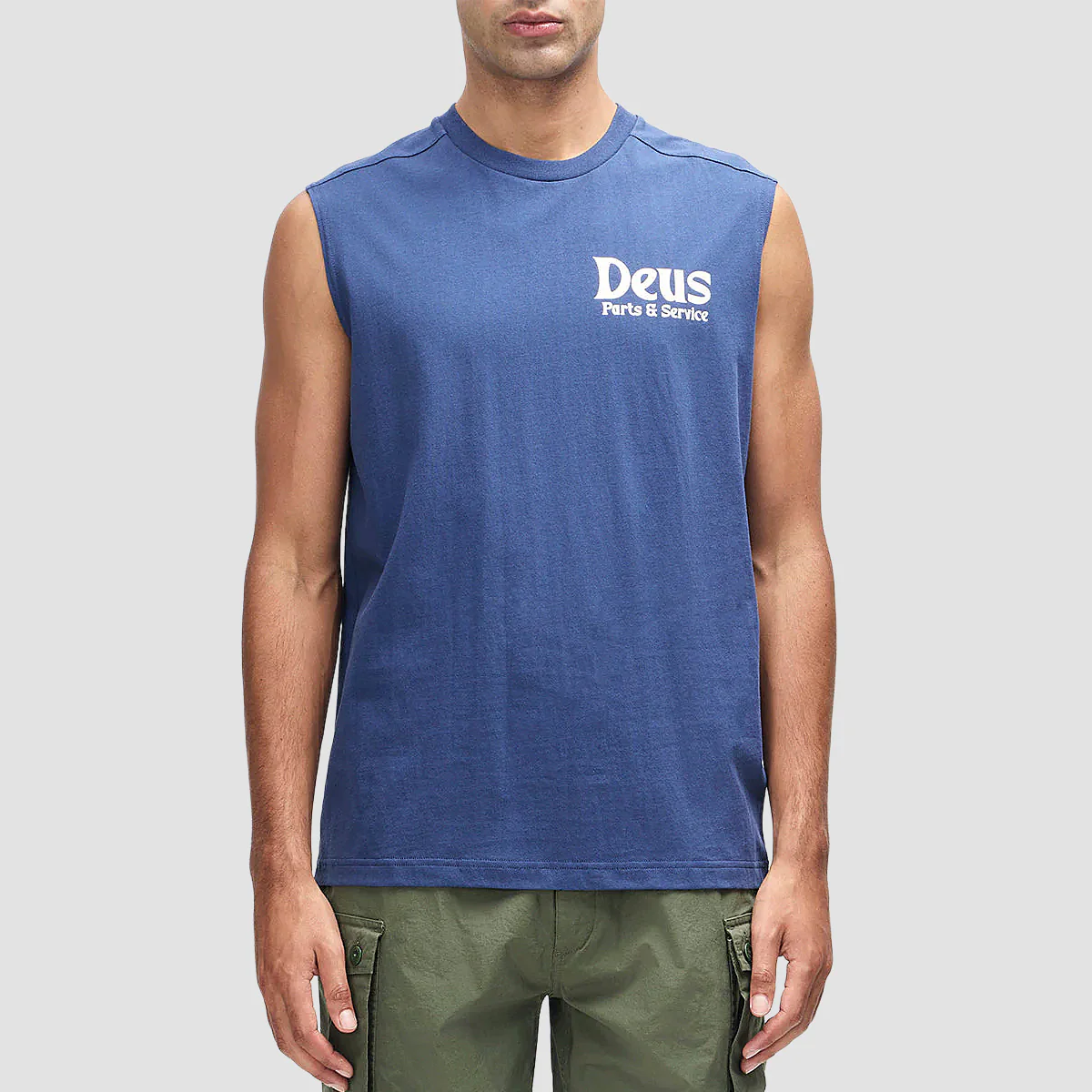 Deus Knucklebones Muscle Vest Mechanic Blue - Image 2