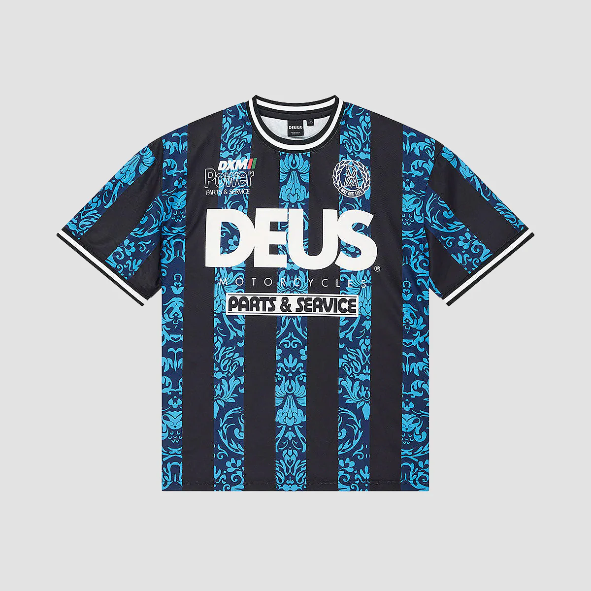 Deus Nouveau Moto T-Shirt Pageant Blue - Image 3
