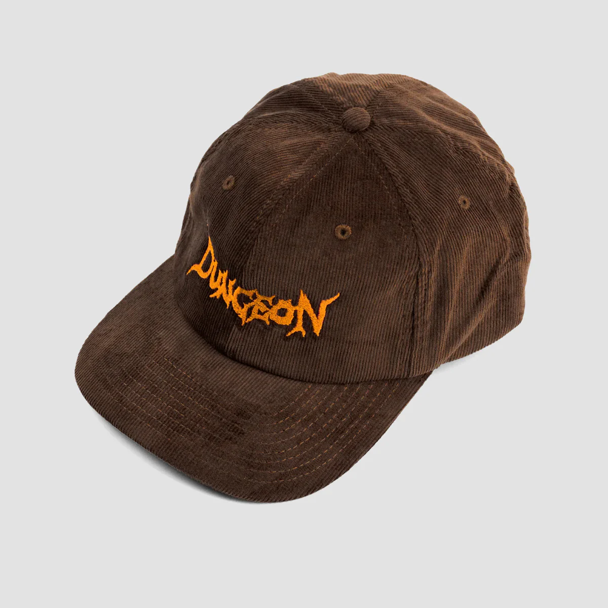 Dungeon Cord Cap Embroidered Neon Orange/Brown - Image 2