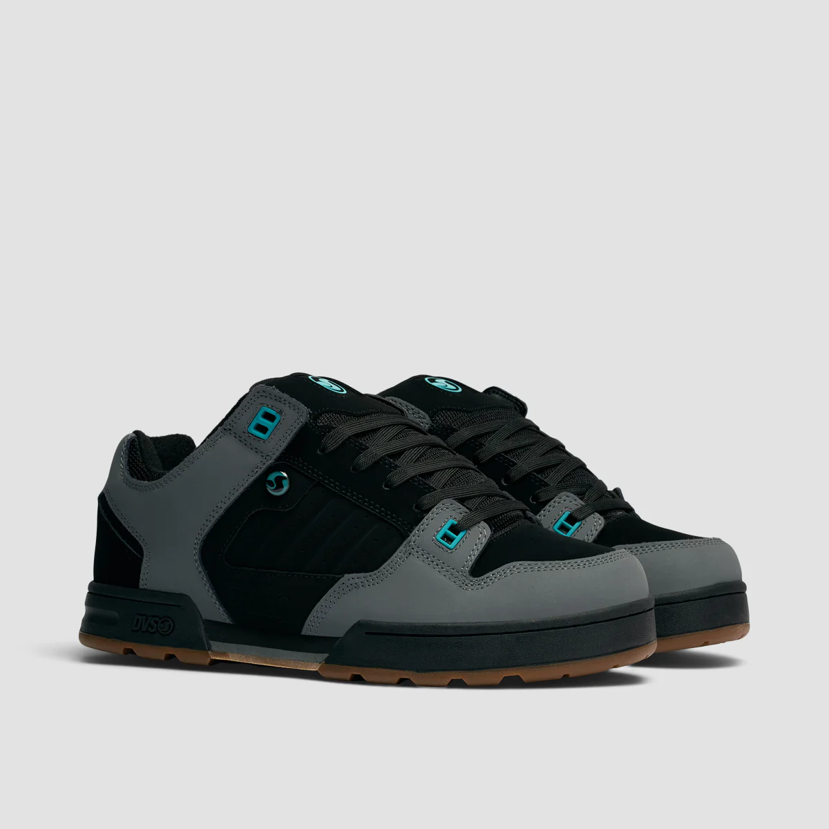 DVS Militia Snow Shoes - Black/Turquoise/Gum Nubuck - Image 2