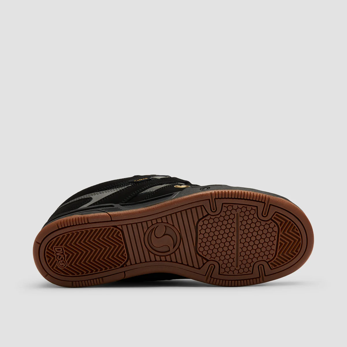 DVS Primo Shoes - Black/Charcoal/Gold Nubuck - Image 5