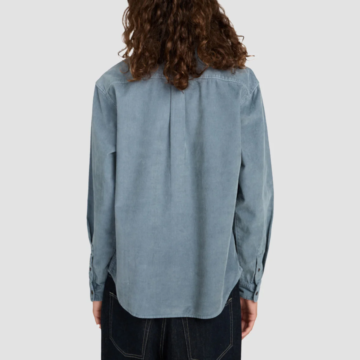 Element Button Down Corduroy Longsleeve Shirt Blue Mirage - Image 2