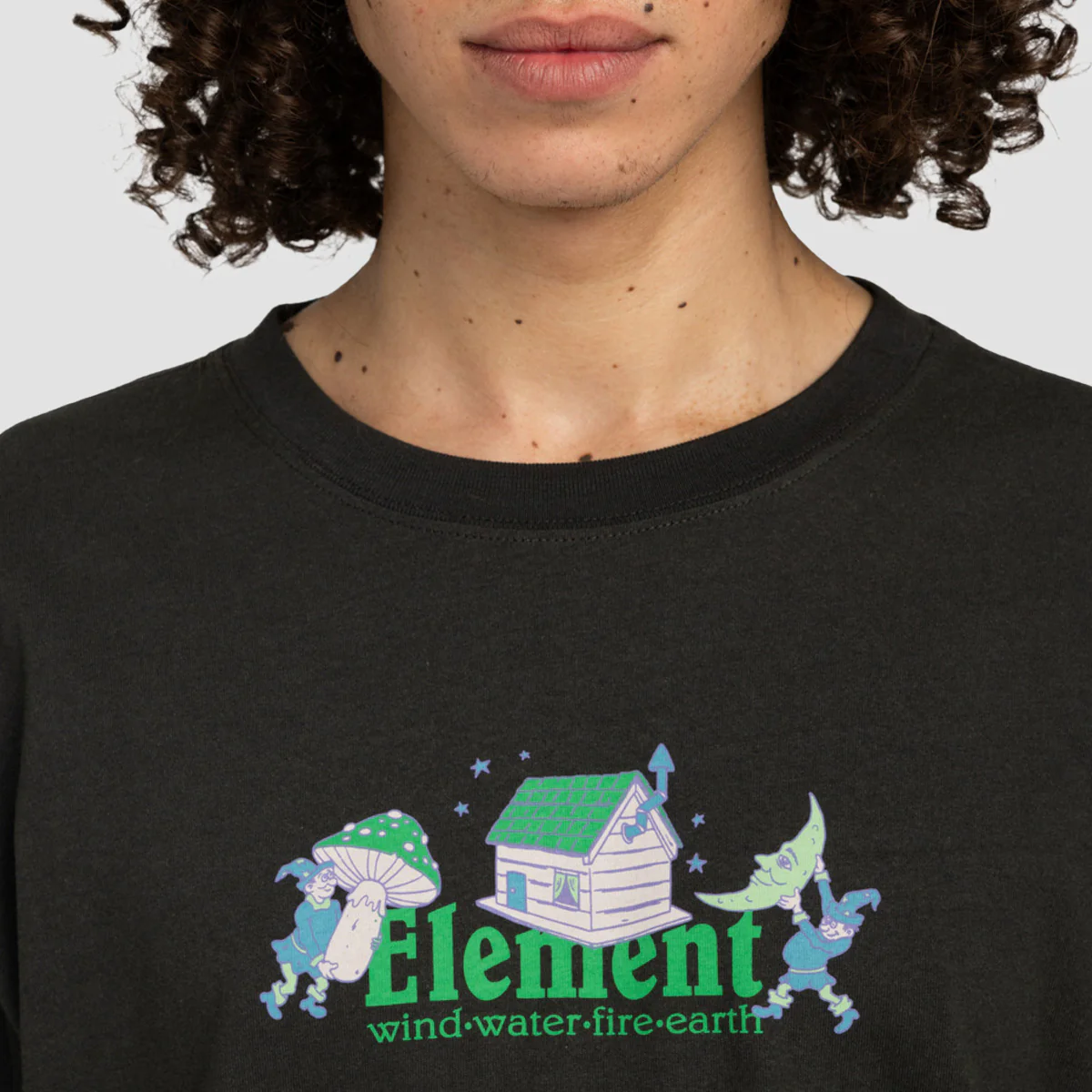 Element Dreamhouse Longsleeve T-Shirt Off Black - Image 2