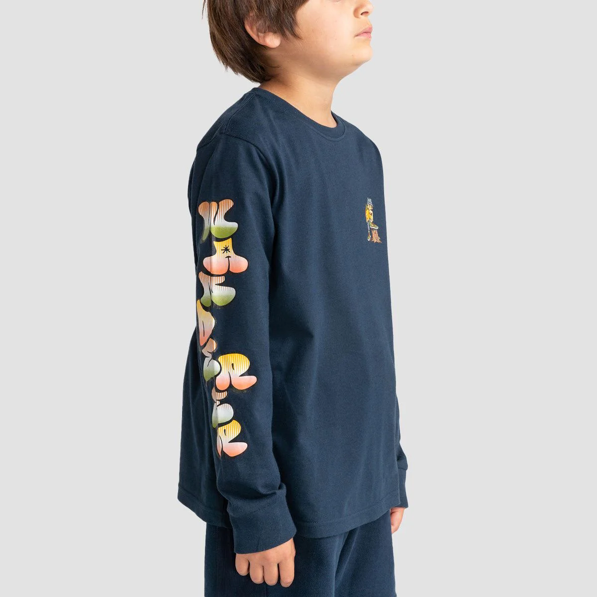 Element Mingle Organic Longsleeve T-Shirt Eclipse Navy - Kids - Image 2