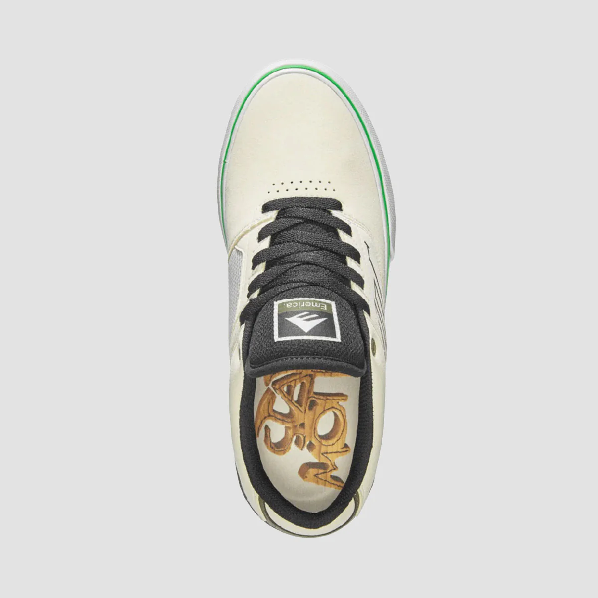Emerica The Low Vulc Shoes - Tan/Green - Image 2