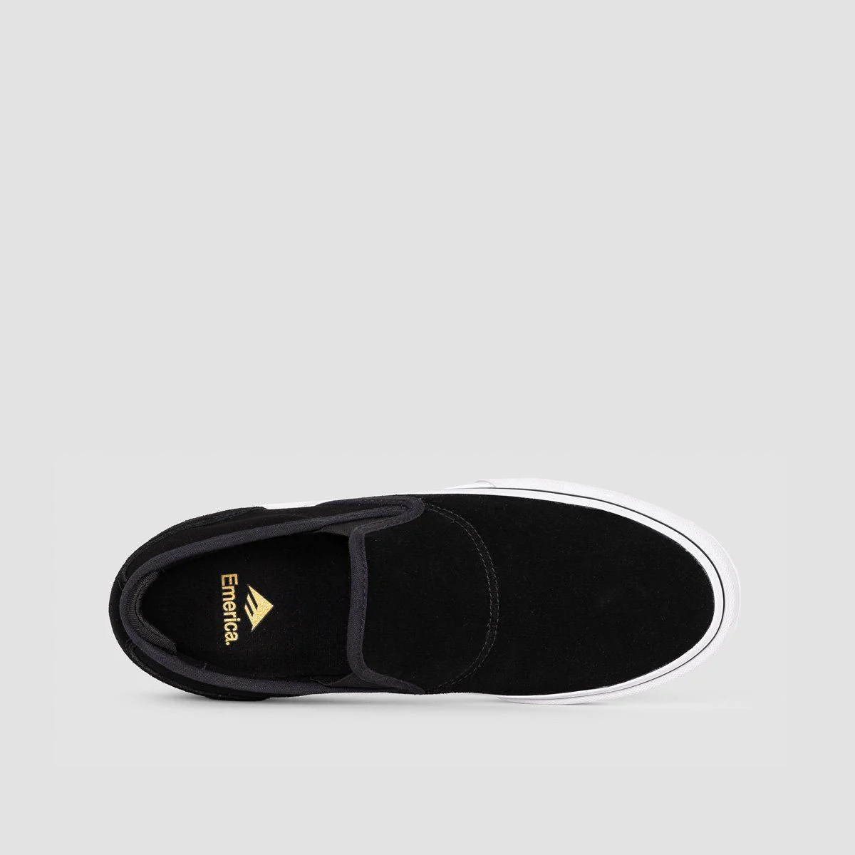 Emerica Wino G6 Slip-On Shoes - Black/White/Gold - Image 4