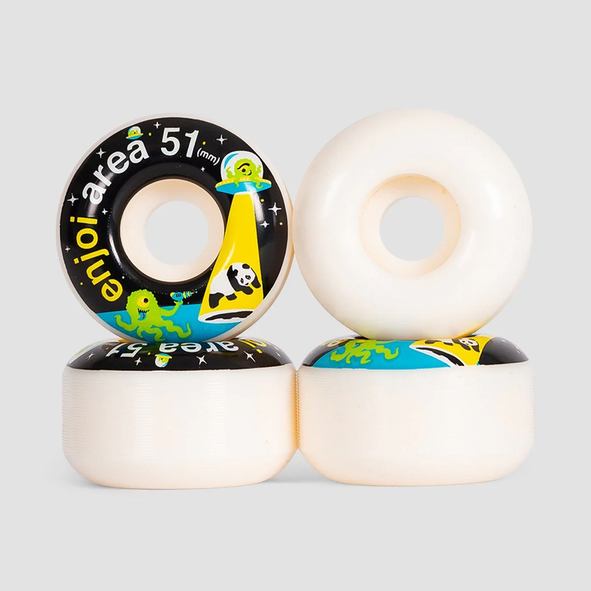 Enjoi Area 51 Skateboard Wheels Black 51mm