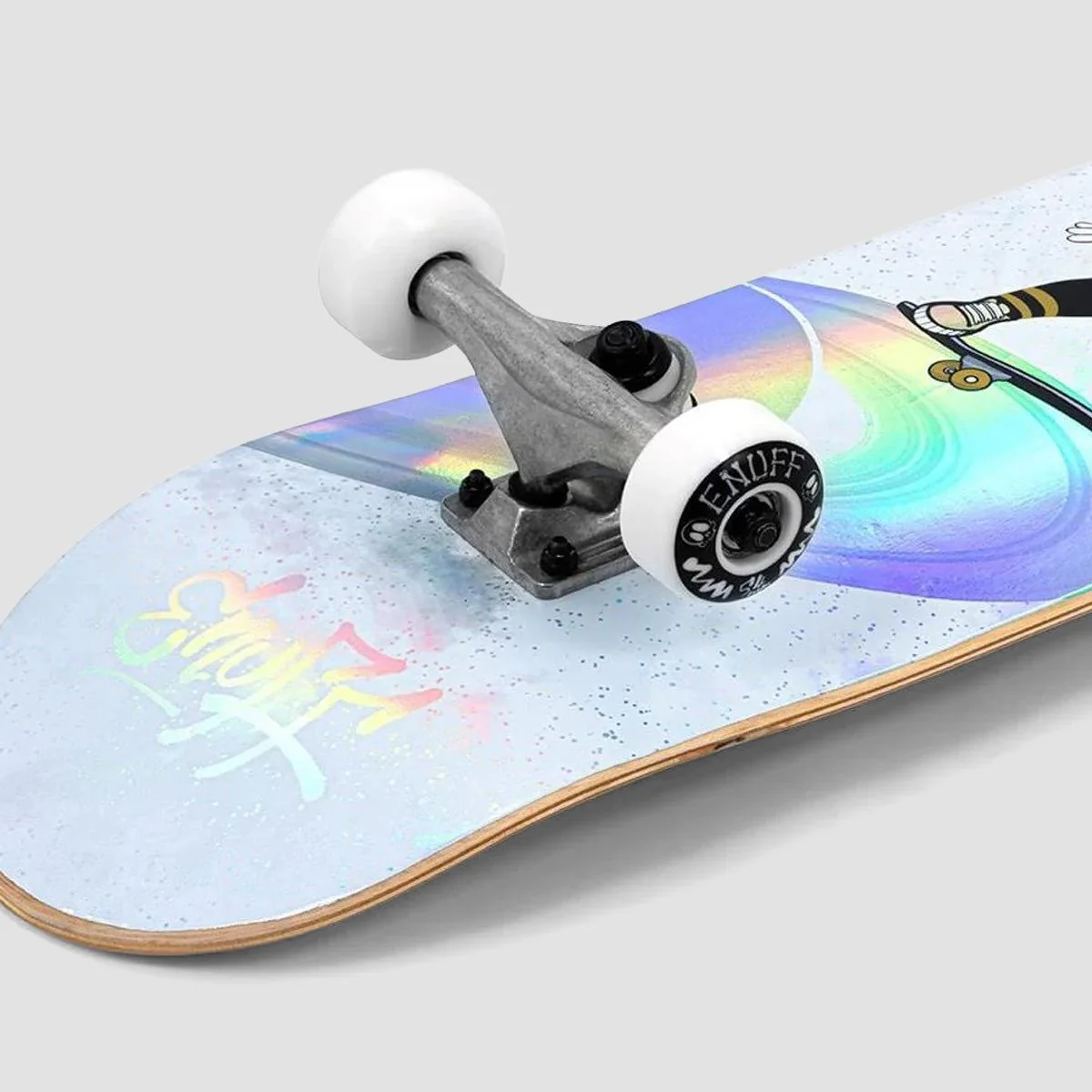 Enuff Skully Hologram Skateboard White - 7.75" - Image 3