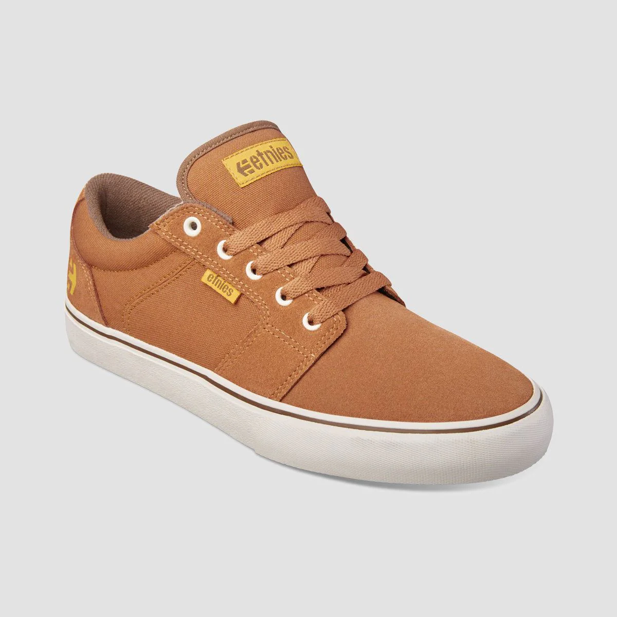 Etnies Barge LS Shoes - Brown/Gold/Yellow - Image 2