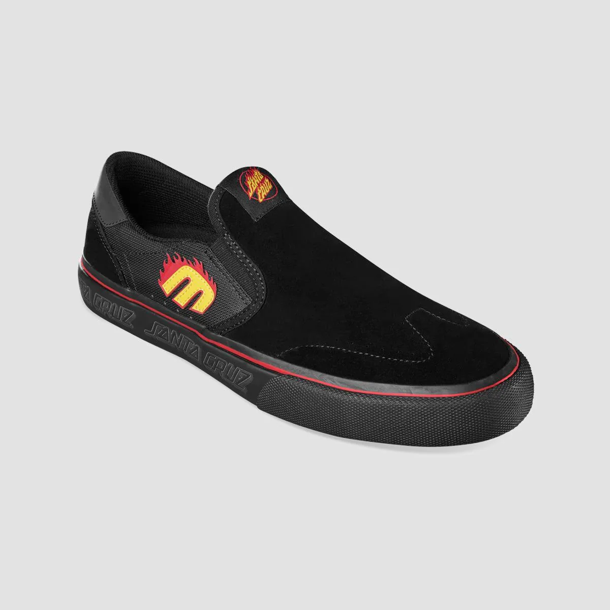 Etnies Lo-Cut X Santa Cruz Slip-On Shoes - Black - Image 4