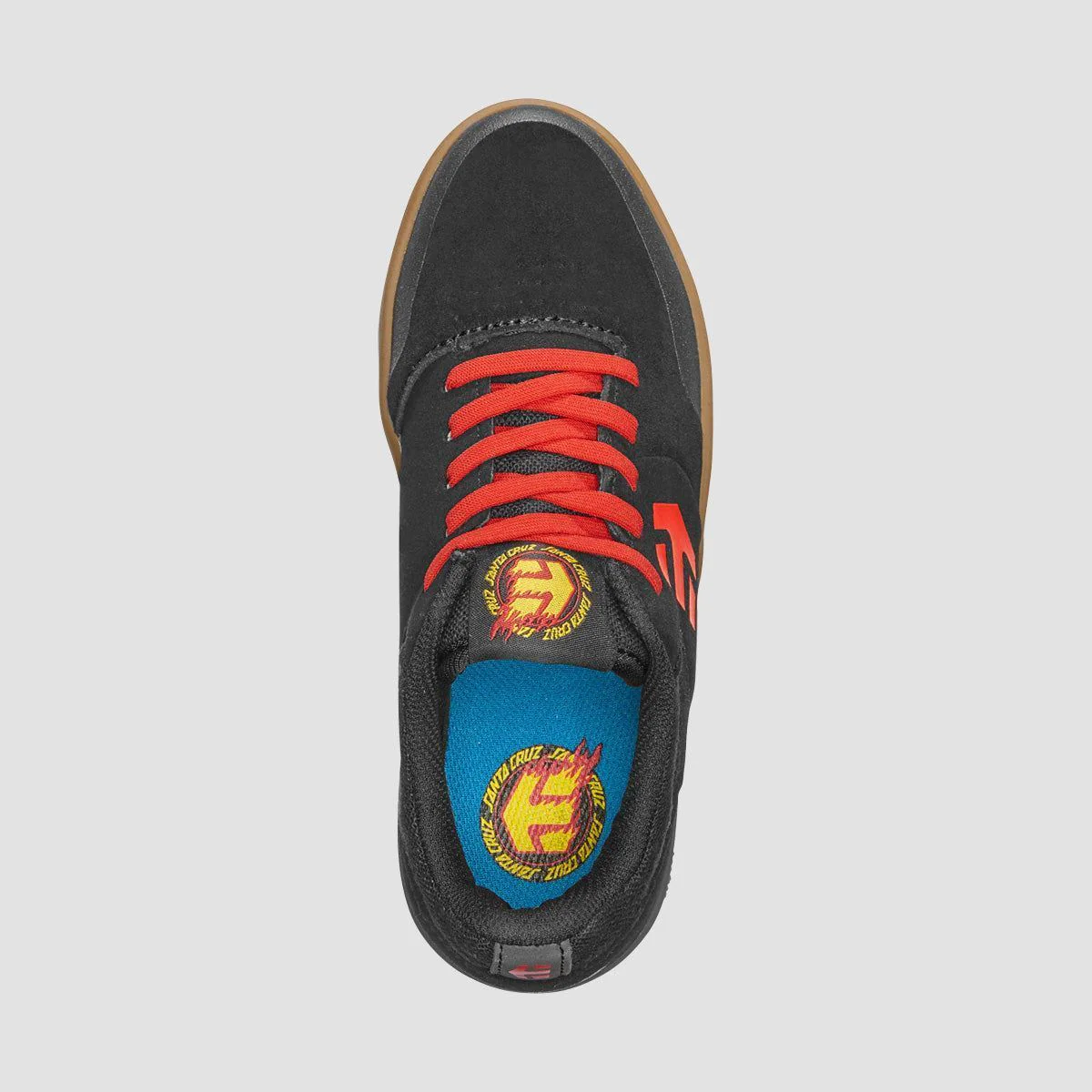 Etnies Marana X Santa Cruz Shoes - Black/Red/Gum - Little Kids - Image 2