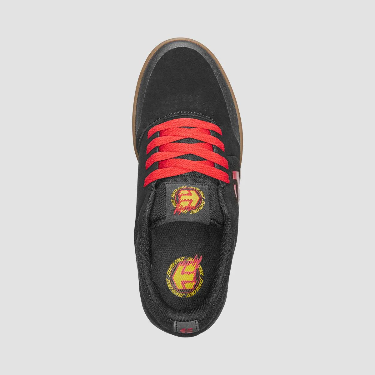 Etnies Marana X Santa Cruz Shoes - Black/Red/Gum - Kids - Image 2